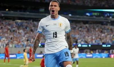 Darwin Núñez, delantero de la selección uruguaya. 