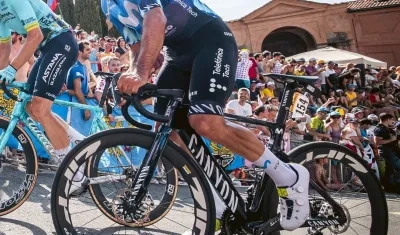 Fernando Gaviria, ciclista colombiano del Movistar. 