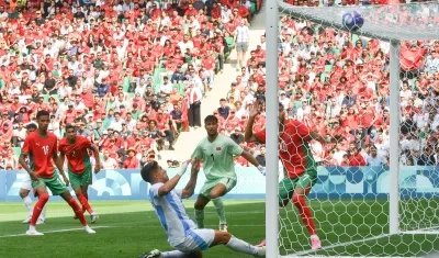 El gol del descuento para Argentina marcado por Giuliano Simeone. 