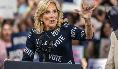 Jill Biden durante un evento de la campaña de su esposo en Carolina del Norte.