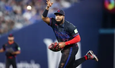 El dominicano Vladimir Guerrero Jr., primera base de los Azulejos de Toronto.