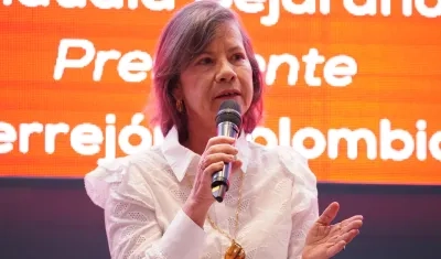 La presidenta de Cerrejón Claudia Bejarano en el congreso gremial de Analdex.