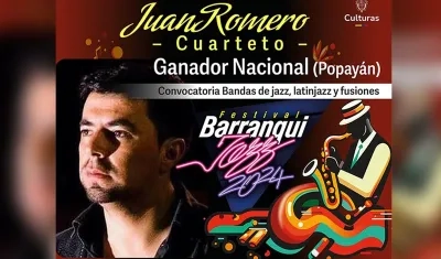 Juan Romero Cuarteto se presentará el sábado 14 de septiembre. 