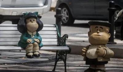 Imagen de una escultura de Mafalda.