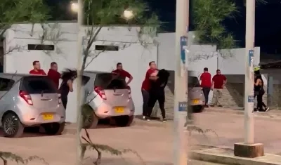 Momento en que la mujer fue agredida. 