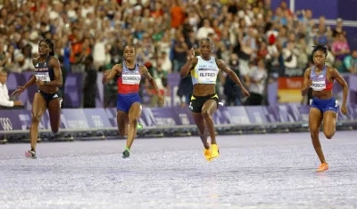 La santalucense Julien Alfred a pura velocidad.