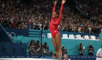 La gimnasta Simone Biles.