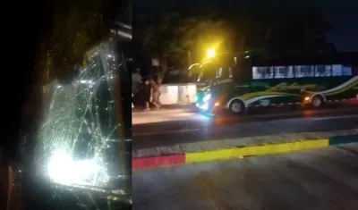 El bus de Lolaya atacado en la Circunvalar con Cordialidad.