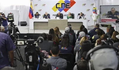 Integrantes del Consejo Nacional Electoral (CNE) de Venezuela.