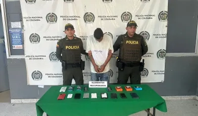 Uno de los capturados.