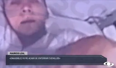 Mauricio Leal minutos antes de morir.