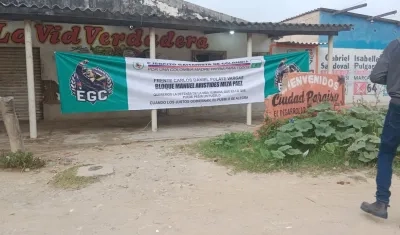 Imagen de la bandera en el barrio Ciudad Paraíso.