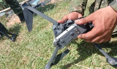 Drone que fue derribado por el Ejército.