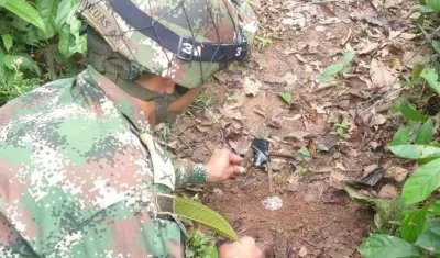 Imagen de referencia mina antipersonal.