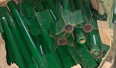 Los explosivos hallados.