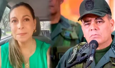 Ludmida Padrino y su primo Vladimir Padrino López, Ministro de Defensa de Venezuela.