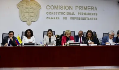 Francia Márquez en la Comisión Primera de la Cámara.