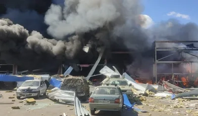 Así quedó el supermercado.