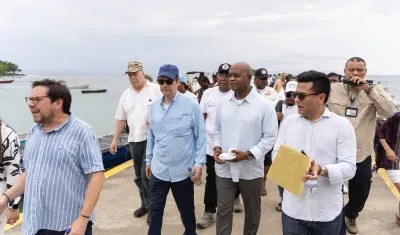 Luis Gilberto Murillo y Javier Martínez en Capurganá.