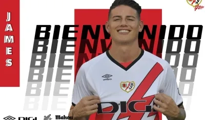 James Rodríguez, nuevo jugador del Rayo Vallecano.