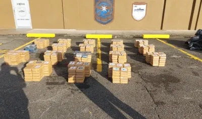 Paquetes de droga incautados.