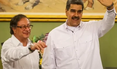 Gustavo Petro y Nicolás Maduro.