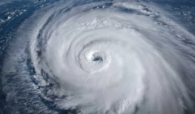 Un huracán visto desde el espacio. 