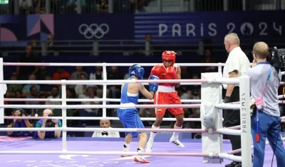Imagen de la pelea de Ingrit Valencia.