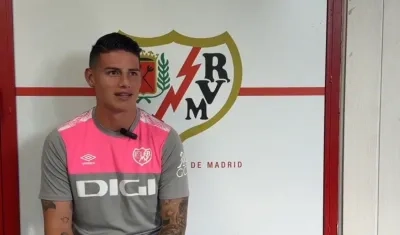 James en su primera entrevista como jugador del Rayo.