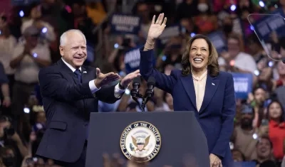 Kamala Harris y su fórmula Tim Walz.