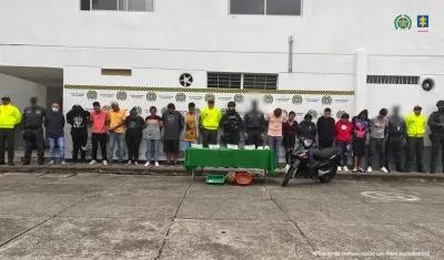 Fueron judicializados 16 presuntos integrantes de la banda delincuencial. 