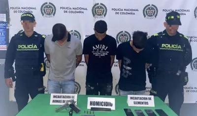 Los tres hombres imputados por el crimen. 