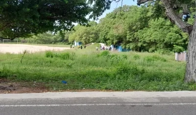 Lugar donde fue encontrado el cuerpo del hombre. 