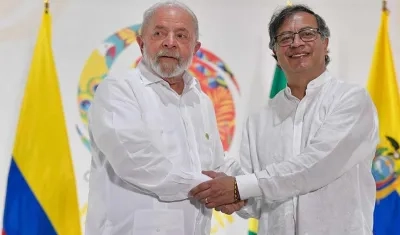 Los presidentes de Brasil y Colombia, Luiz Inácio Lula da Silva y Gustavo Petro