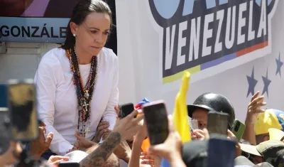 La líder antichavista María Corina Machado.