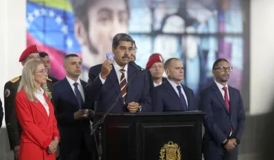 Nicolás Maduro en rueda de prensa.