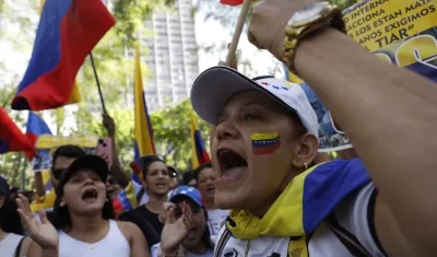 La imagen de la protesta en Medellín.