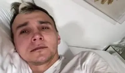 El estilista Mauricio Leal minutos antes de morir.