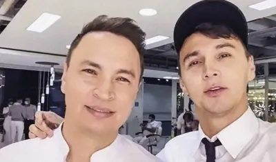 Mauricio Leal y su hermano. 