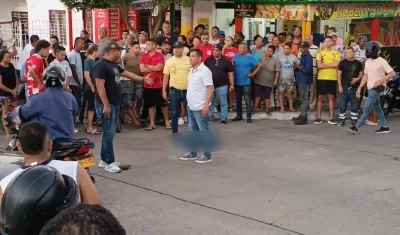 Lugar donde se originó la balacera en el barrio San Felipe. 