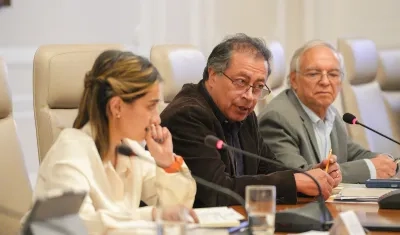 El Presidente Gustavo Petro durante el consejo de ministros de este miércoles.