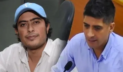 Nicolás Petro y el Fiscal Mario Burgos.