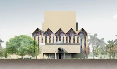 El render del teatro.