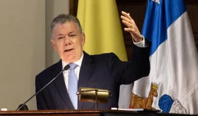 El expresidente colombiano Juan Manuel Santos.