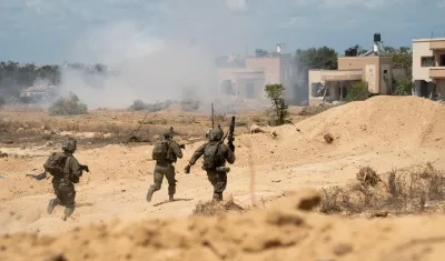Tropas terrestres en el sur de la Franja de Gaza.
