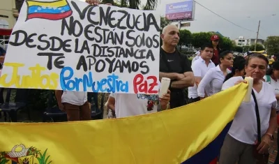 Venezolanos protestando tras los resultados electorales. 