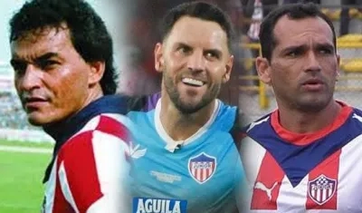 Dulio Miranda, Sebastián Viera y Hayder Palacio.