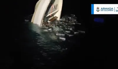 Lancha con la droga.