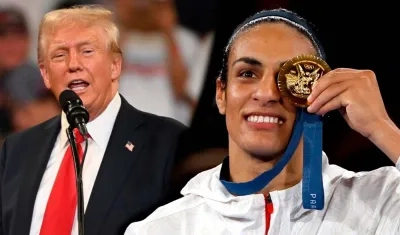 Donald Trump e Imane Khelif.