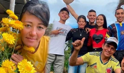 Creadores de contenido 'Los Patojos' y su madre Yeni Ariza. 